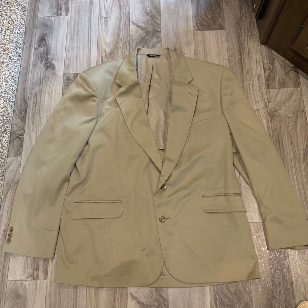 Orvis Men’s 46L Tan 2 Button Blazer Made in the USA